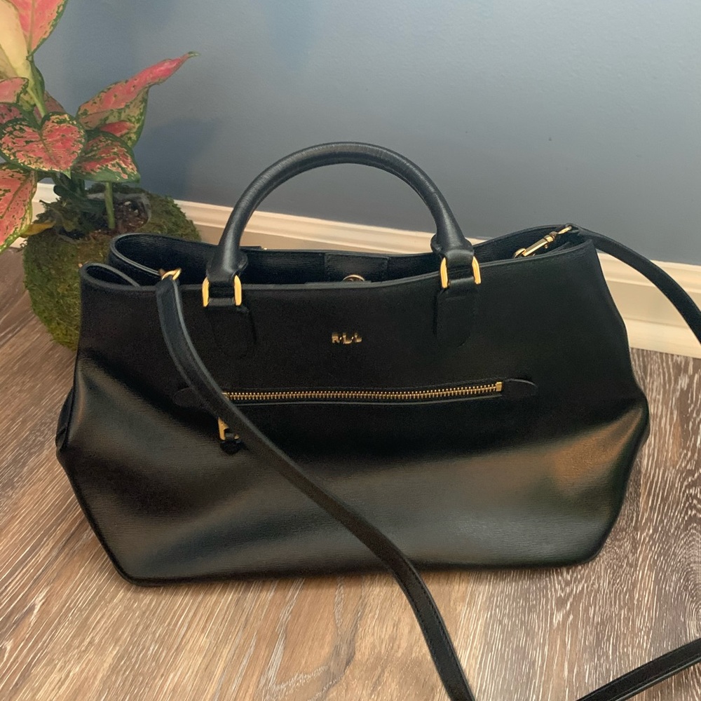 Black Leather Shoulder Bag